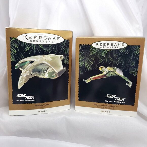 Hallmark Ornaments Star Trek Collection 1990s Magic Lighted Ships Lot of 7 - Picture 3 of 12